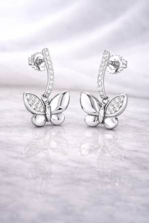 Butterfly Silver Earrings