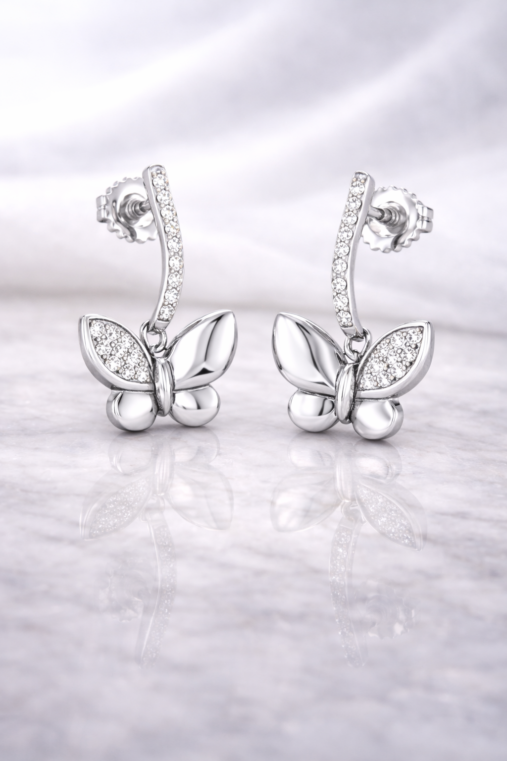 Butterfly Silver Earrings
