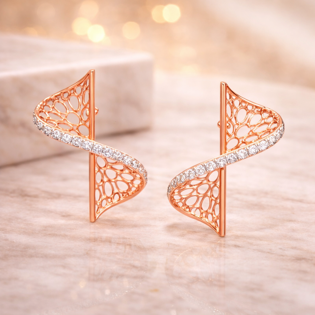 Elegant Rose Gold Earrings